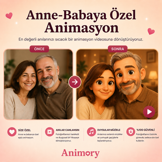 Anne ve Babaya Özel Animasyon | Ebeveyne Özel Dijital Hediye
