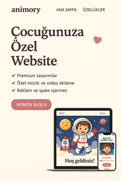 Çocuğunuza Özel Website | İsme Özel Dijital Web Sayfası