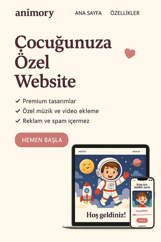 Çocuğunuza Özel Website | İsme Özel Dijital Web Sayfası