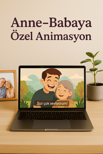 Anne ve Babaya Özel Animasyon | Ebeveyne Özel Dijital Hediye
